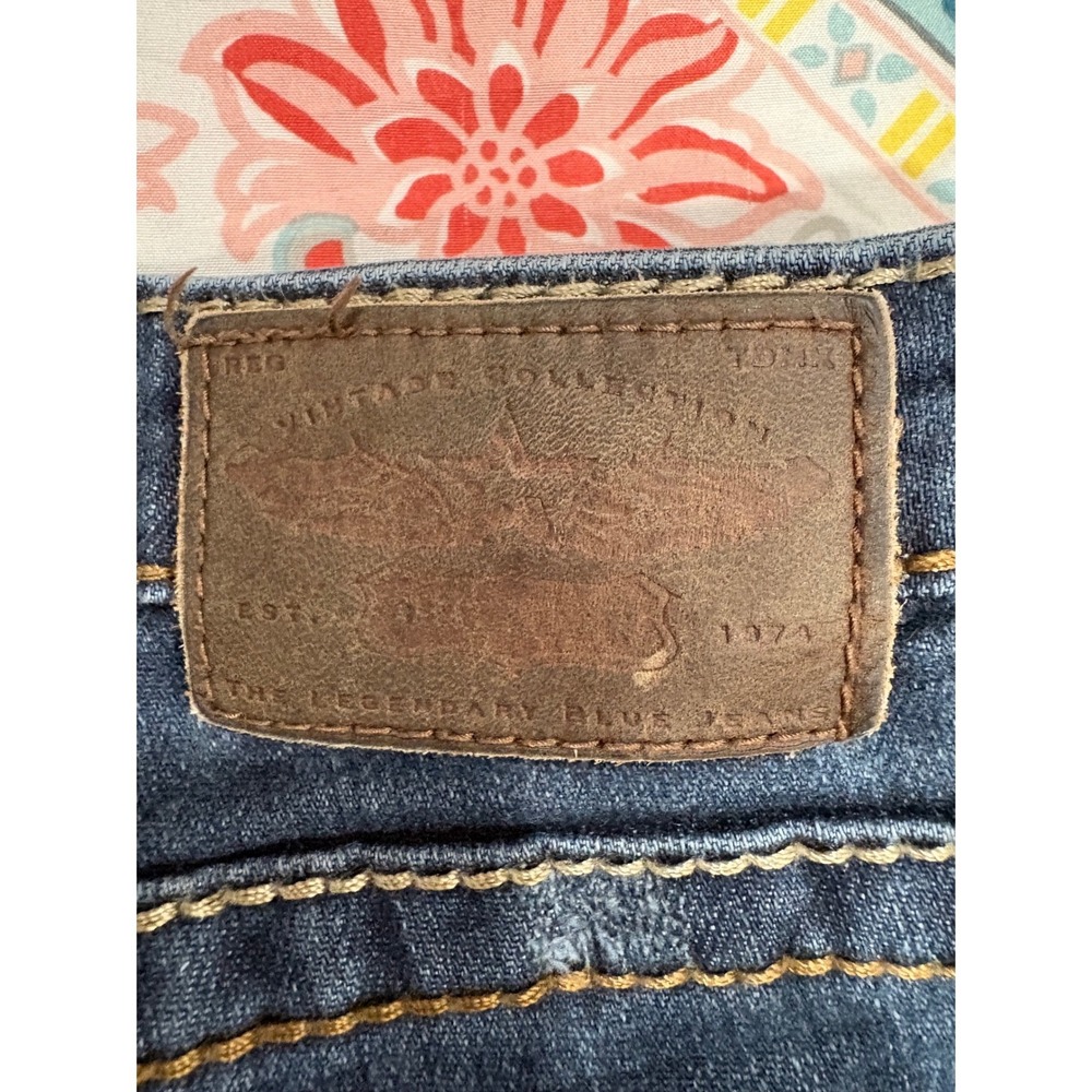 Big Star Maddie Low Rise Bootcut Jeans Dark Wash Contrast Stitch Size 29 - Picture 7 of 14
